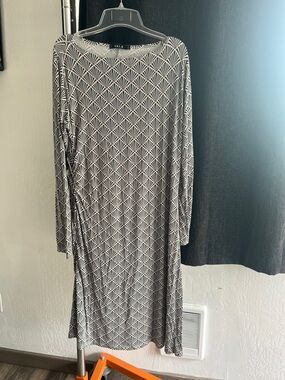 Yala Fan-Print Long Sleeve Dress size XL